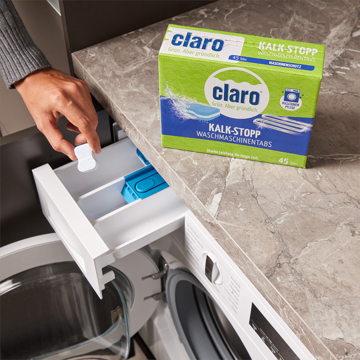 Claro Kalk-Stopp Waschmaschinentabs 45 Stück