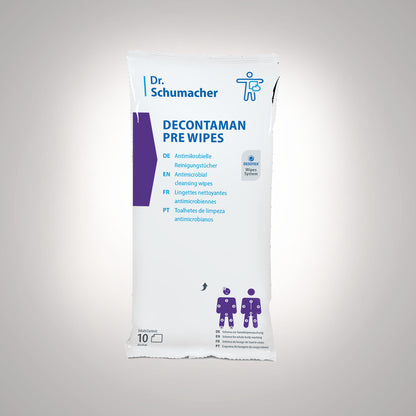 Dr. Schumacher DECONTAMAN PRE WIPES Antimikrobiyal temizlik mendilleri